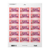 Feliz cumpleaños Envelope/Parcel Greetings Pegatin