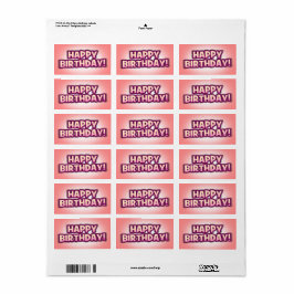 Etiqueta Feliz cumpleaños Envelope/Parcel Greetings Pegatin