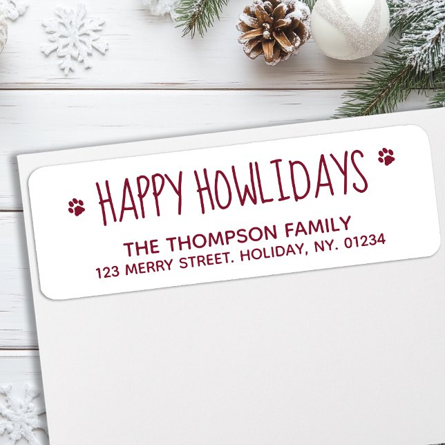 Etiqueta Feliz cumpleaños, Mascota rojo perro amante de la  (Subido por el creador)