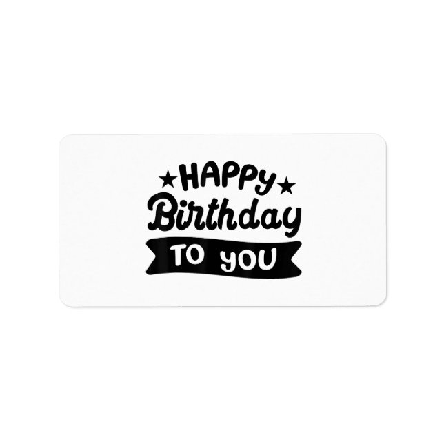Etiqueta Feliz cumpleaños para ti (Frente)