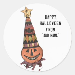 Etiqueta feliz de regalo de Halloween