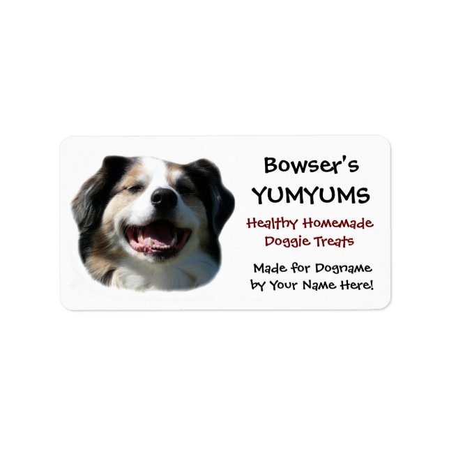 Etiqueta feliz de tratamiento de personalizado pas (Frente)