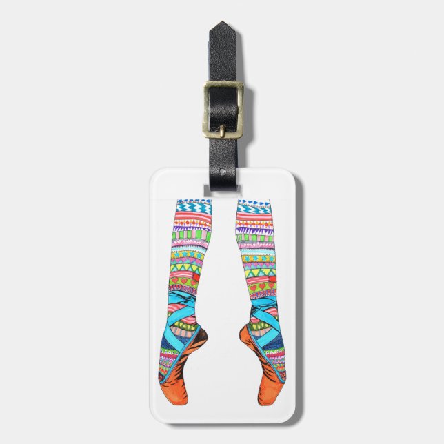 Etiqueta feliz del ballet (Frente Vertical)