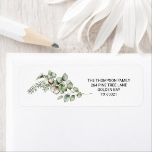 Etiqueta Feliz Deseos De Navidad Para El Regreso De Navidad