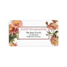 Feliz Día de Acción de Gracias Crisantemo de Otoño