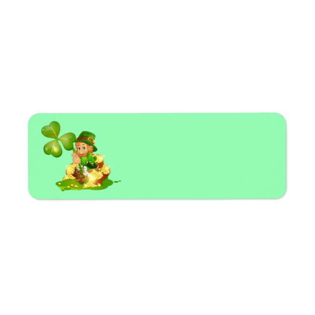 Etiqueta Feliz Día de San Patricio (Frente)