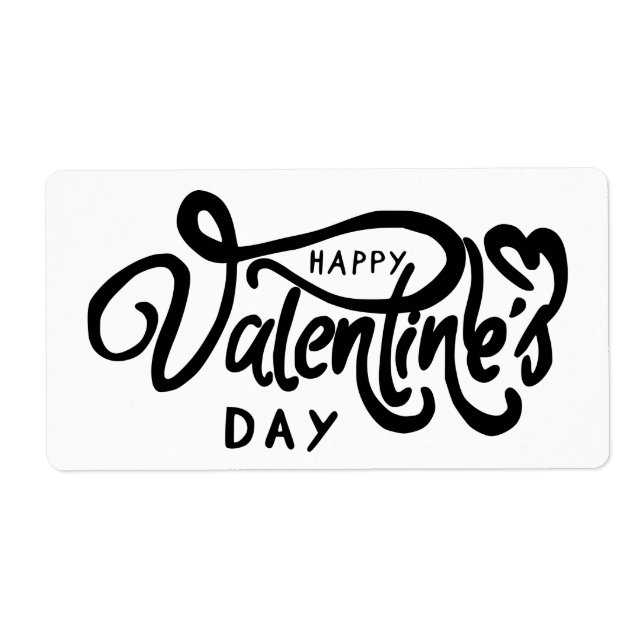 Etiqueta Feliz Día de San Valentín (Frente)