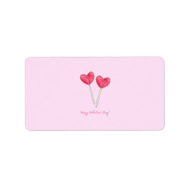 Etiqueta Feliz día de San Valentín Corazón de caramelo dulc