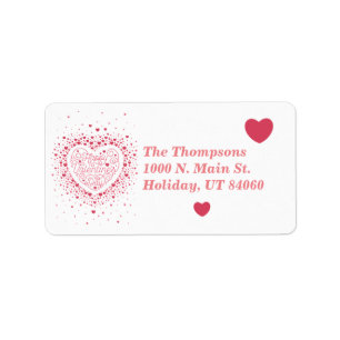 Etiqueta Feliz Día de San Valentín mandando tarjetas de ret