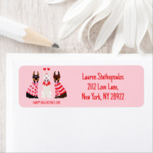 Feliz Día de San Valentín Perros Dobermann