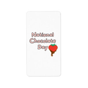 Etiqueta Feliz día nacional del chocolate