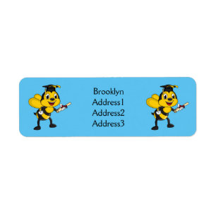 Etiqueta Feliz graduación de abejas personalizados