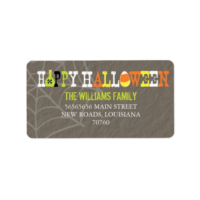 Etiqueta Feliz Halloween (el mejor premio de hoy) (Frente)