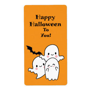 Etiqueta Feliz Halloween puede ser personalizado