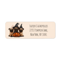 Feliz Halloween Pugs Jack O Lanterns