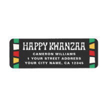 Feliz Kwanzaa dirección de devolución mosaico afri