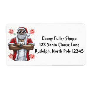 Etiqueta Feliz Melanin Navidades Feliz Navidad Sista Negra