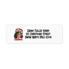 Etiqueta Feliz Melanin Navidades Feliz Navidad Sista Negra
