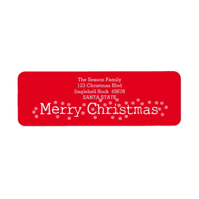 Etiqueta Feliz Navidad (Frente)