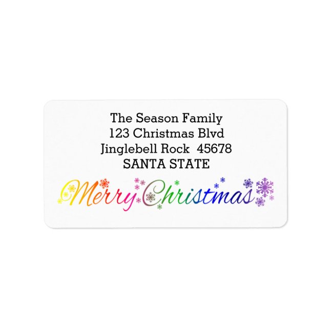 Etiqueta Feliz Navidad (Frente)