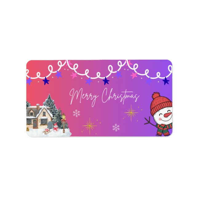 Etiqueta Feliz Navidad (Frente)
