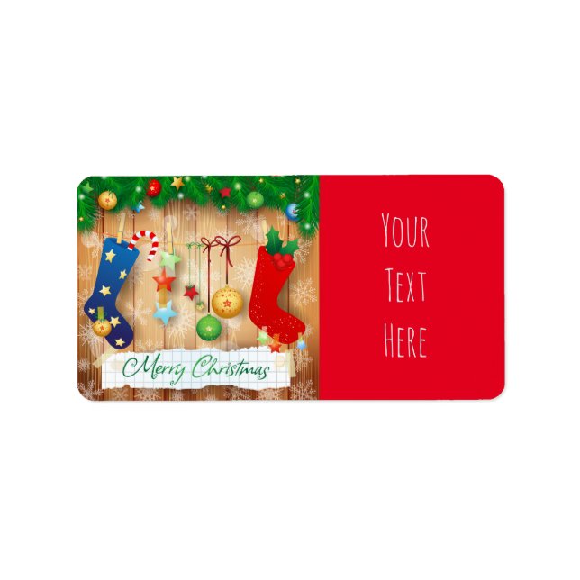 Etiqueta Feliz Navidad (Frente)