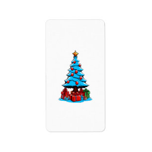 Etiqueta Feliz Navidad 3D