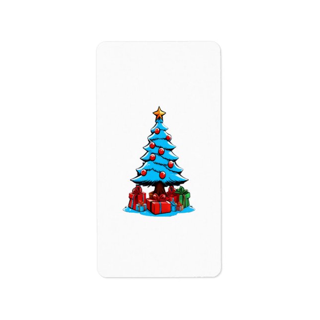 Etiqueta Feliz Navidad 3D (Frente)