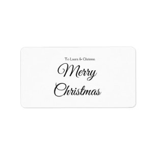 Etiqueta Feliz Navidad añadir nombre texto regalo personali