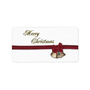Etiqueta Feliz Navidad Bells