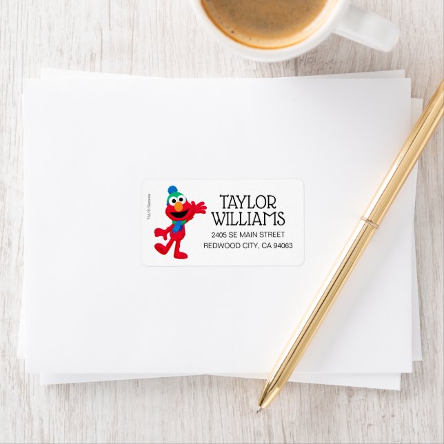 Etiqueta Feliz Navidad de Elmo (In situ)