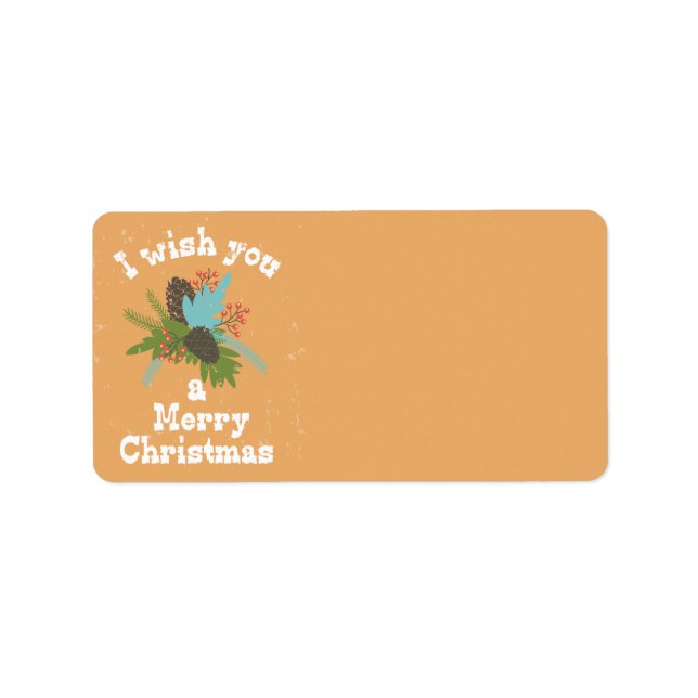 Etiqueta Feliz Navidad Decoración (Frente)