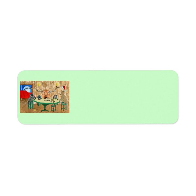 Etiqueta Feliz Navidad desde Texas (Frente)