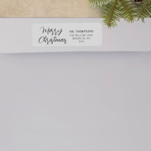Feliz Navidad Dirección de Devolución Personalizad