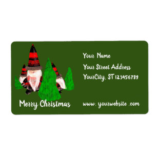 Etiqueta Feliz Navidad, Divertidos Enanos Personalizados