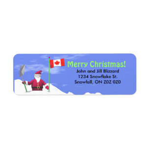 Etiqueta Feliz Navidad en Canadá