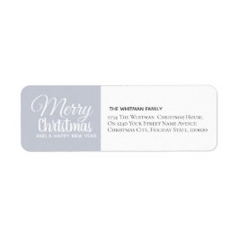 Etiqueta Feliz Navidad Familia Gray
