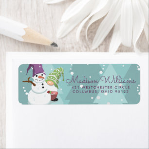 Etiqueta FELIZ NAVIDAD Feliz Navidad Gnome Snowman