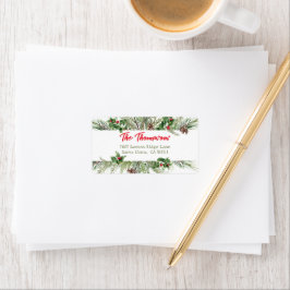 Etiqueta Feliz Navidad Fraude Invierno Fraude Saludo