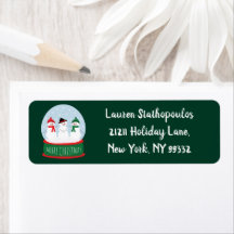 Feliz Navidad Nieve Globe Snowmen