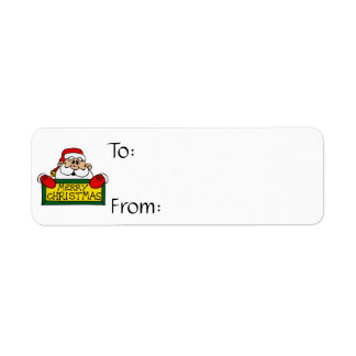 Etiqueta Feliz Navidad Papá Noel