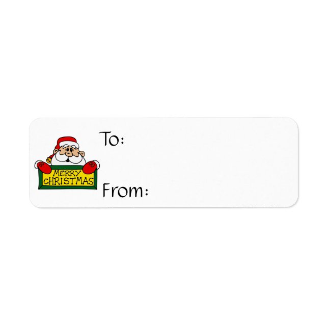 Etiqueta Feliz Navidad Papá Noel (Frente)