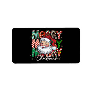 Etiqueta Feliz Navidad Santa Claus Esencial