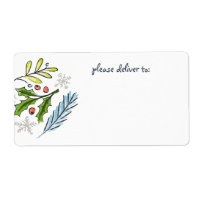 Feliz Navidad Spruce Boughs Blank