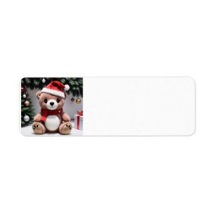 Etiqueta Feliz Navidad Teddy Bear