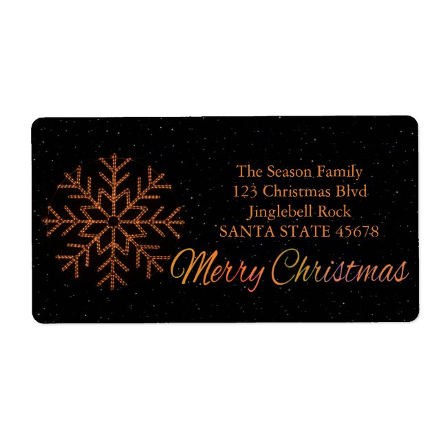 Etiqueta Feliz Navidad x mas Crystal Light (Frente)