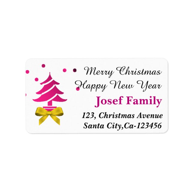 Etiqueta ¡Feliz Navidad y feliz año nuevo! (Frente)