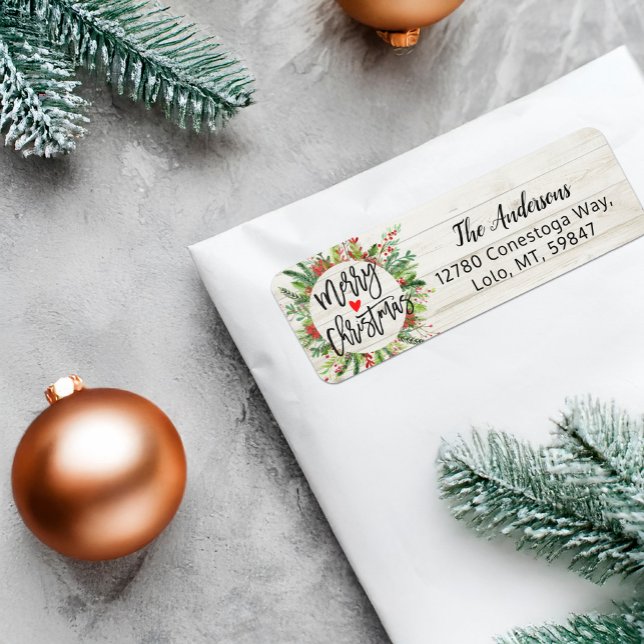 Etiqueta Feliz Navidad y Feliz Año Nuevo Saludos (Subido por el creador)