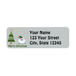 Etiqueta Feliz Navidad Yeti