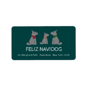 Etiqueta Feliz Navidog, Navidades al estilo español